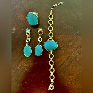 Brazilian Amazonite Set Bracelet,Ring and Earrings Made in Brazil